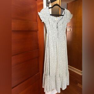 Milkmaid midi floral dress